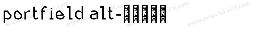 portfield alt字体转换